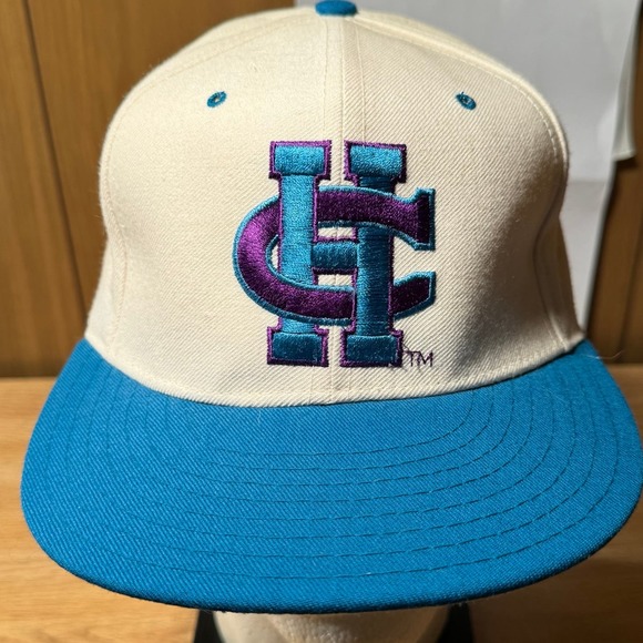 Vintage NBA Charlotte Hornets Basketball New Era Pro Model Wool Fitted Hat 7 3/8 - Picture 1 of 10